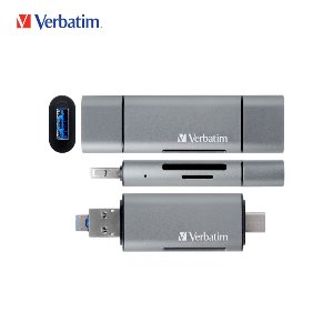 Verbatim 버바팀 C타입 카드리더기 USB 3.0 마이크로5핀 그레이