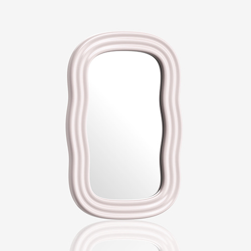 CONNECTORIAL Wave Mirror-Pastel Pink(Small)