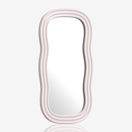 CONNECTORIAL Wave Mirror-Pastel Pink (Large)