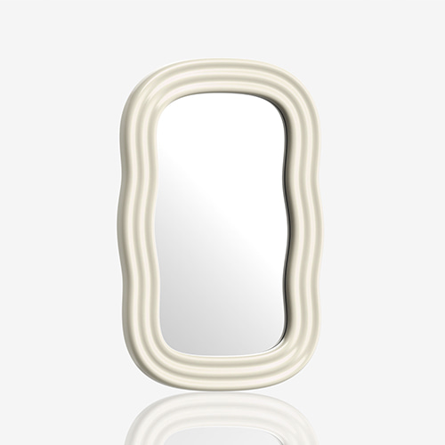 CONNECTORIAL Wave Mirror-Sand Beige(Small)