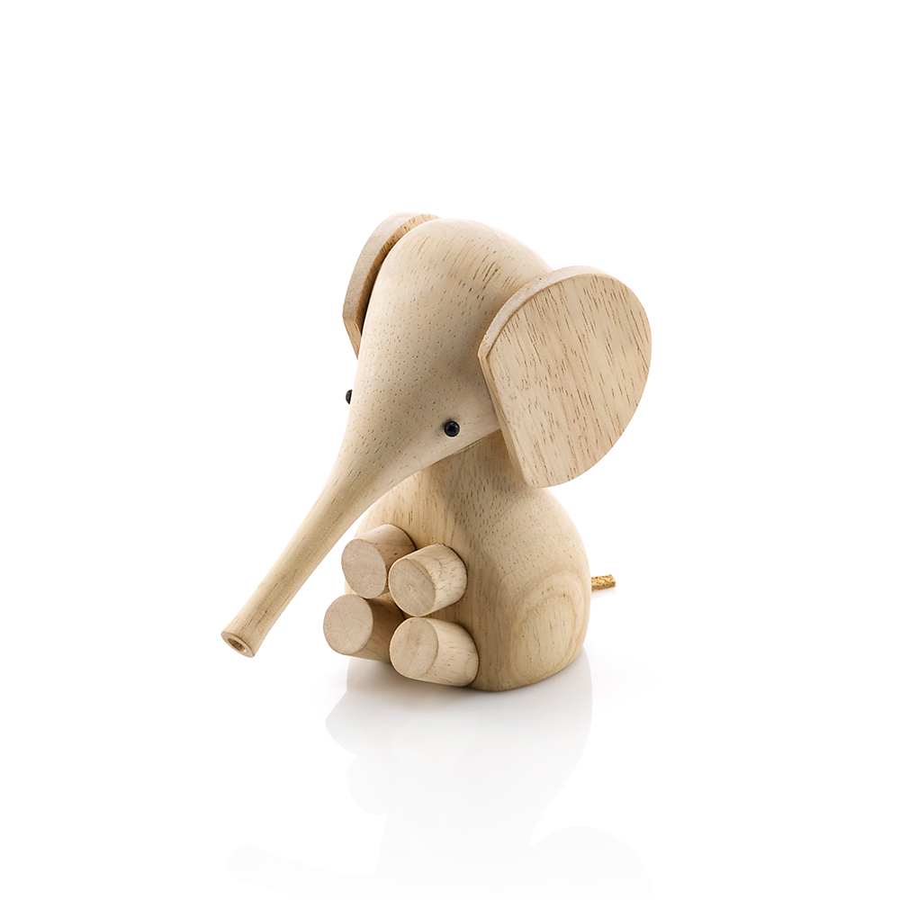 Lucie Kaas Wooden Animal Baby Elephant-Light 루시카스 우든애니멀 베이비 엘리펀트 - 라이트