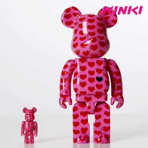 BEARBRICK 400%+100% BEARBRICK Pink Heart