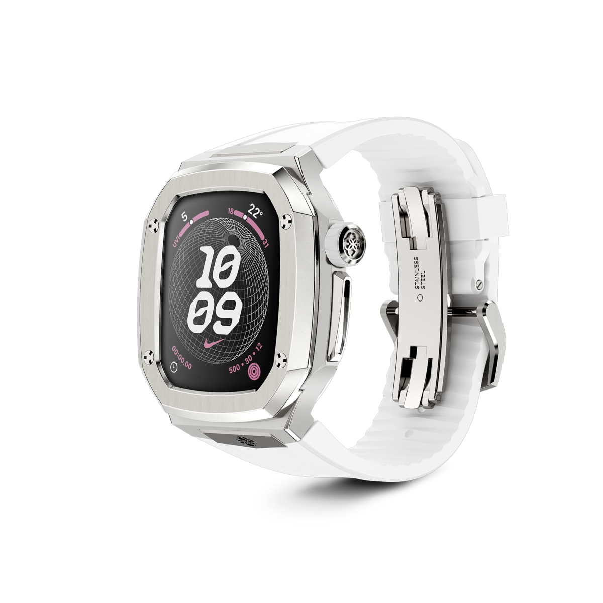 골든컨셉 SPIII 41mm 실버 - 화이트 스트랩 애플워치 케이스 Apple Watch Case - SPIII41 - SILVER