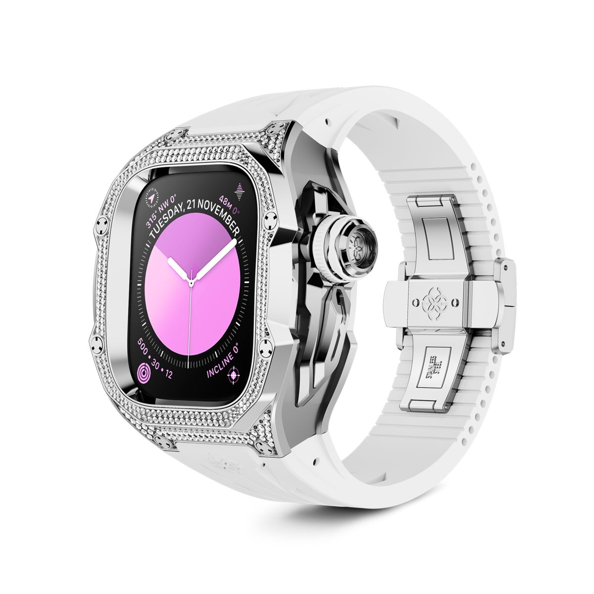 골든컨셉 RSTIII 49mm 스노우플레이크 - MD (모이사나이트 다이아몬드) 애플워치 케이스 Apple Watch Case - RSTIII MD 49 - SNOWFLAKE