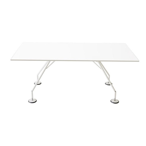 Tecno 테크노 노모스 테이블 NOMOS TABLE WHITE (라미네이트 상판 + 페인티드 크롬베이스)