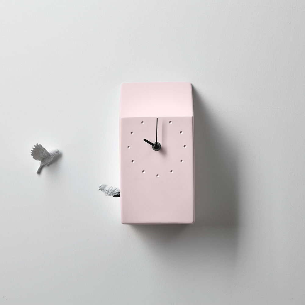 HAOSHI  Cuckoo X CLOCK - Home (Pink) 하오시 쿠쿠 벽시계 - 홈 (핑크)